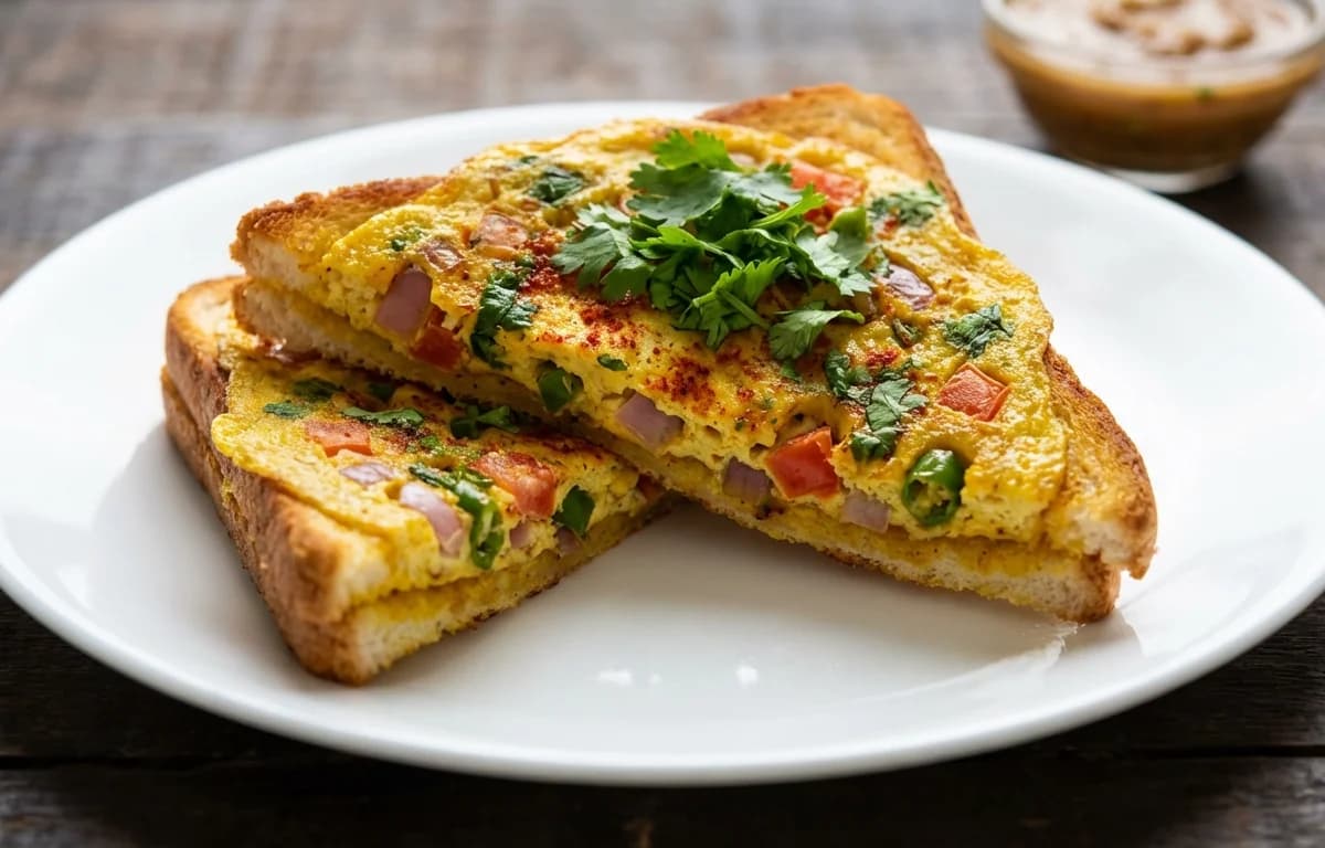 Masala Egg Toast