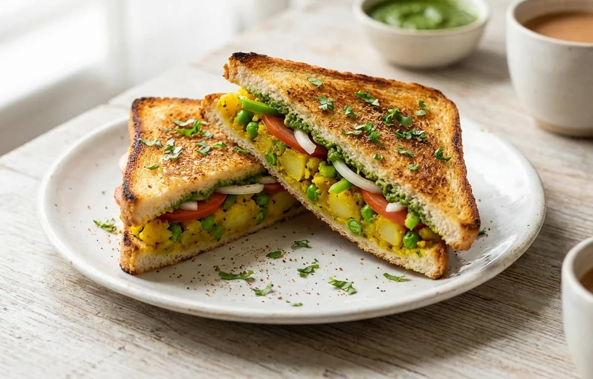 Masala Toast Sandwich