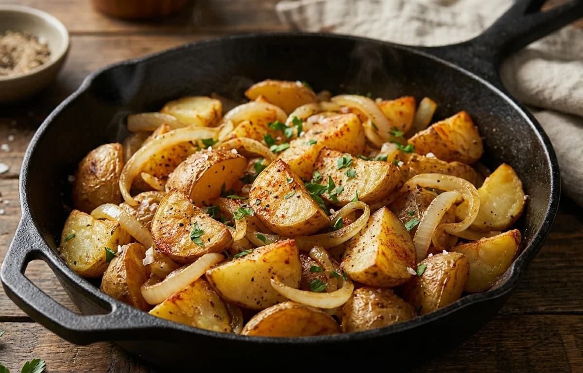 Pan-Fried Potatoes and Onions
