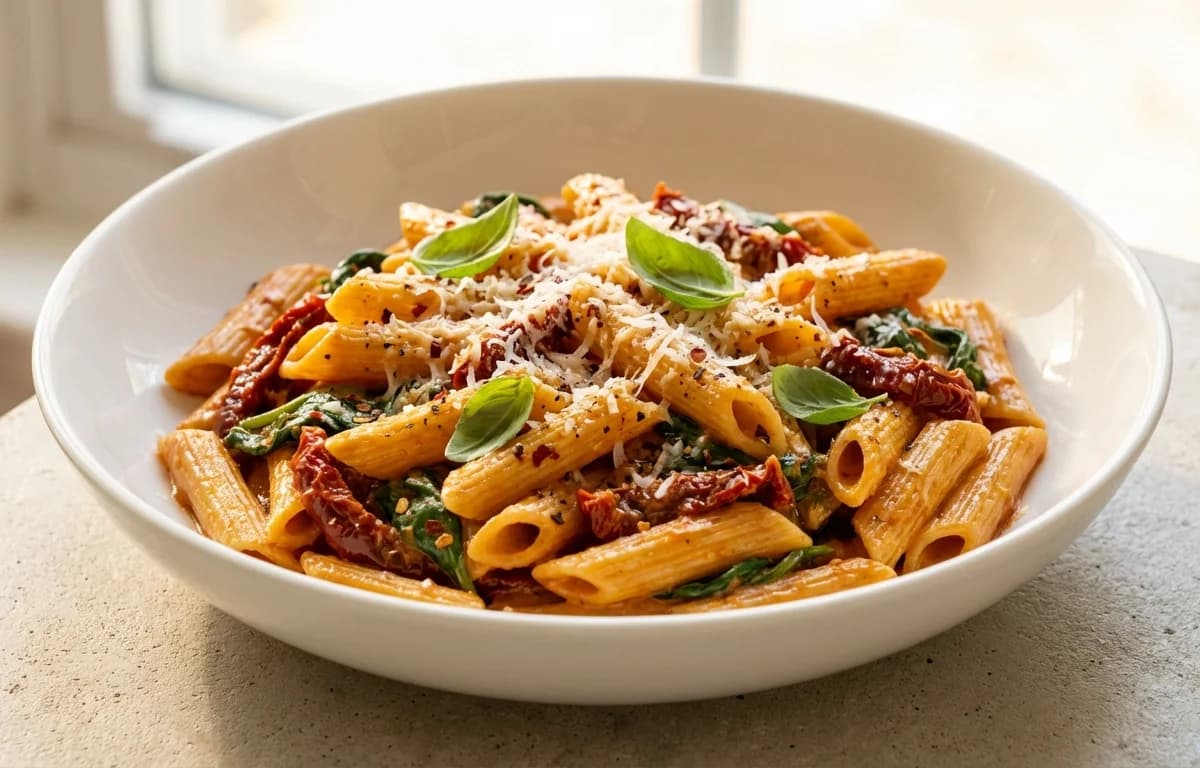 Penne with Sun-Dried Tomato Cream Sauce