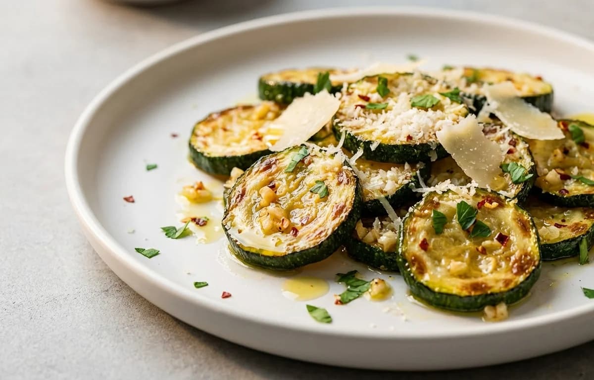 Sauteed Garlic Parmesan Zucchini