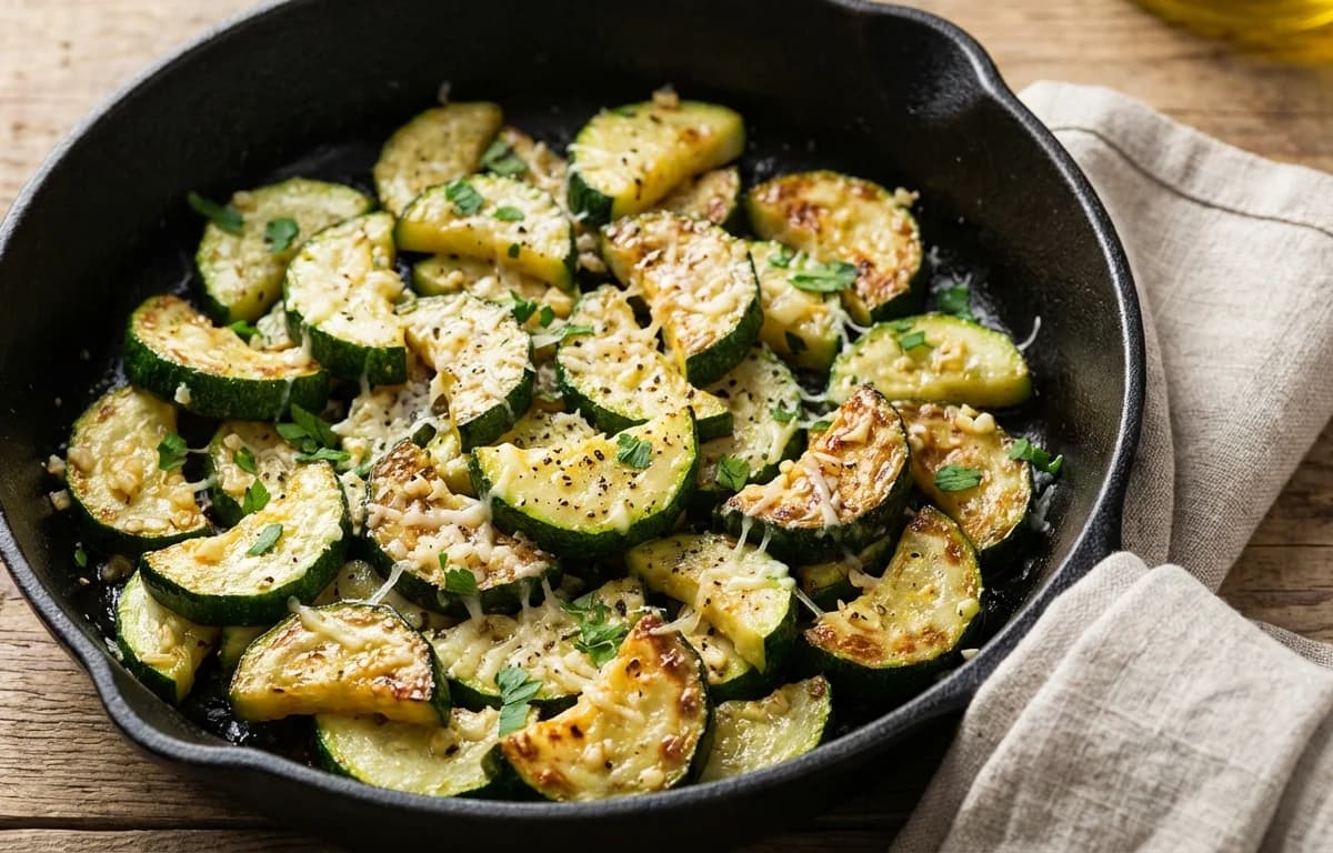 Sauteed Zucchini with Garlic and Parmesan