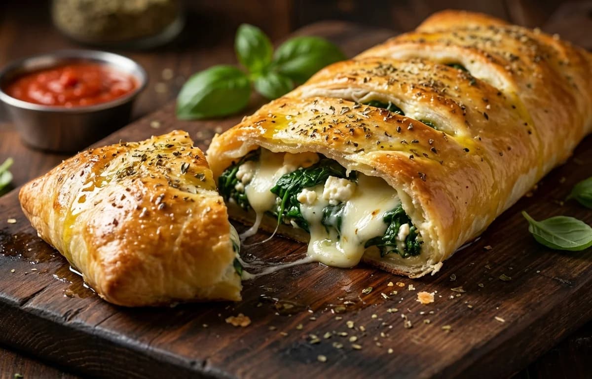 Spinach and Feta Stromboli