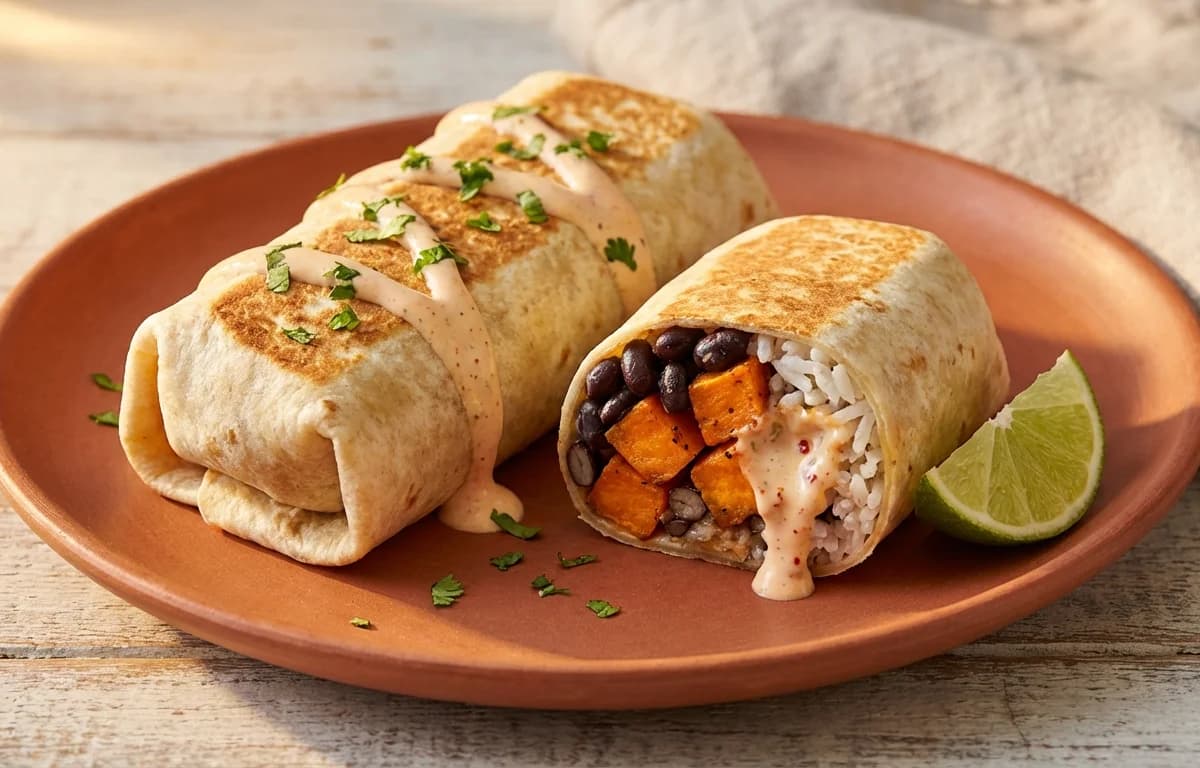 Sweet Potato and Black Bean Burrito