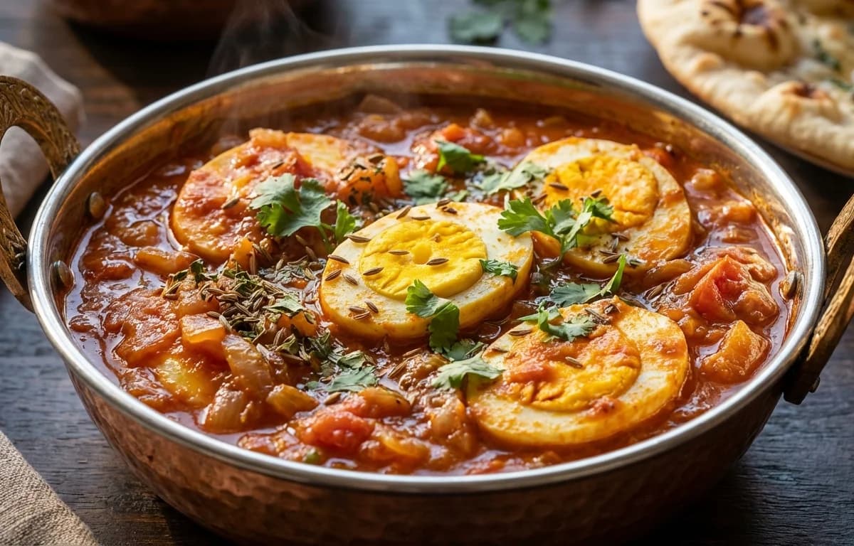 Tomato Onion Egg Curry