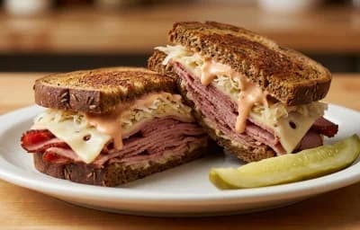 Turkey Pastrami Sandwich on Rye