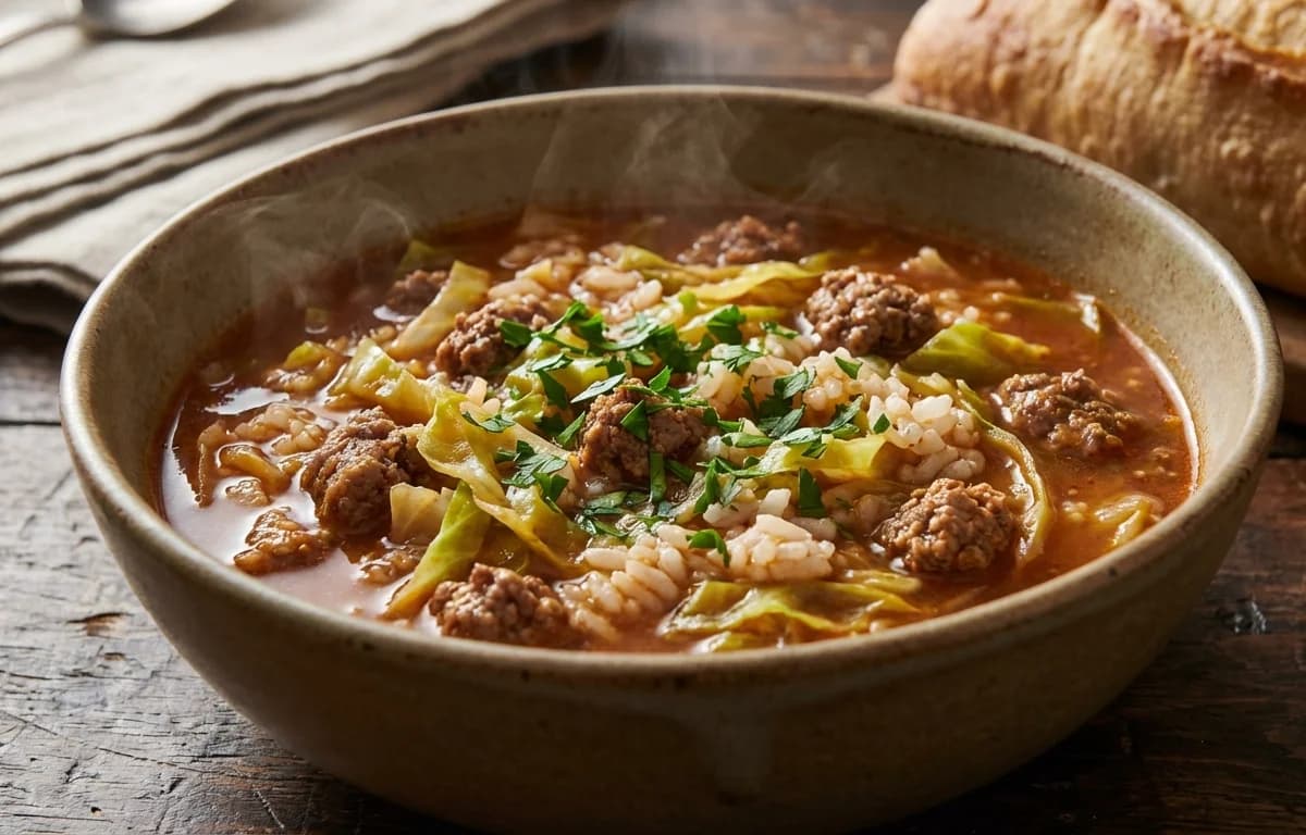 Unstuffed Cabbage Roll Soup