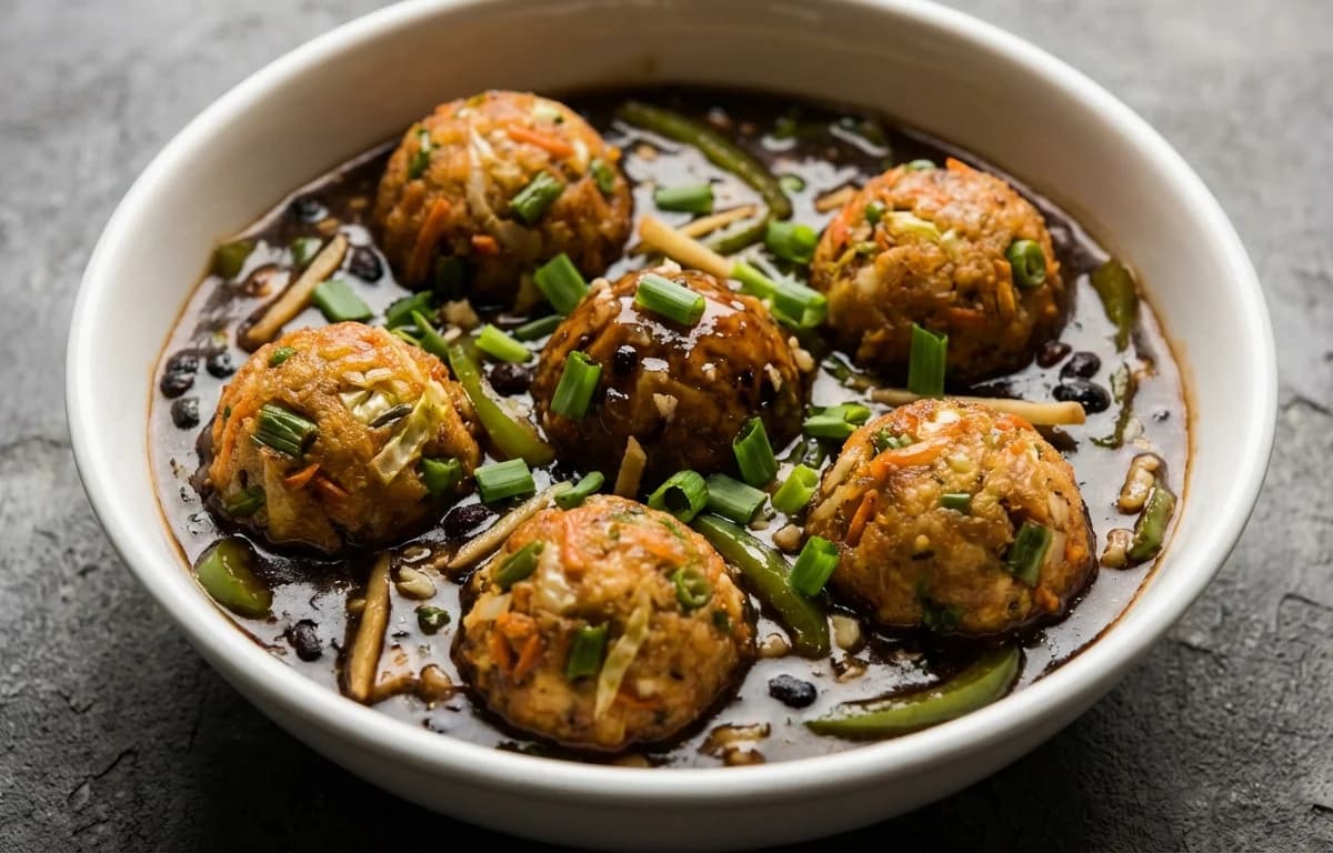 Vegetable Balls in Black Bean Sauce